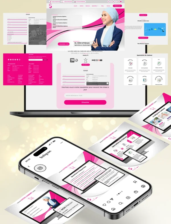 Direct-Scroll | Bundle incluant Site Web & Publications Réseaux Sociaux pour les Médecins avec un Design Élégant | Pour Composer votre Pack Digital Complet incluant Visuels pour les Réseaux Sociaux, Vidéos en Motion Graphics, Votre Site Web et des Landing Pages. Et gagner en Visibilité grâce à Votre Stratégie Digitale Réussie | Boostez votre Présence sur Facebook, Instagram, Twitter, X, LinkedIn, TikTok, Snapchat…