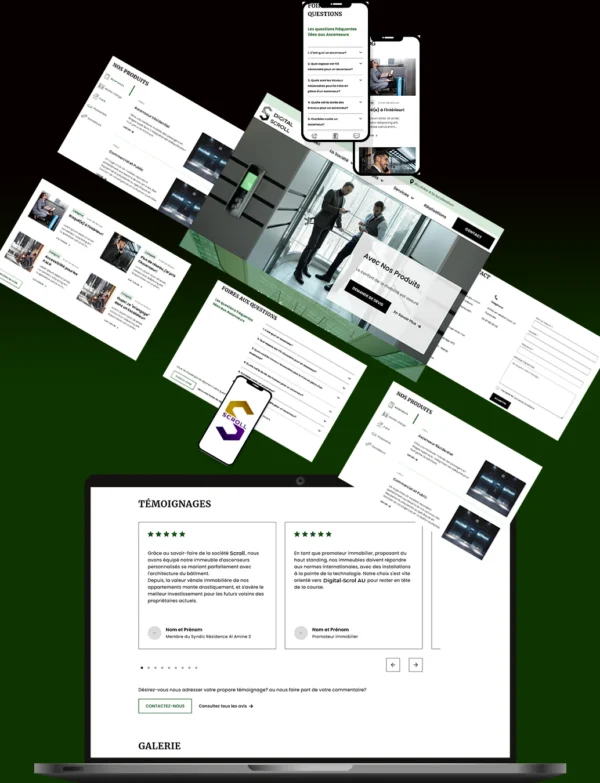 Direct-Scroll | Site Web Pour Sociétés Avec Un Design Élégant | Slide 1 | Des Sites Web Responsives, Ultra Rapide et Conçu avec les Langages de Programmation les Plus Courants